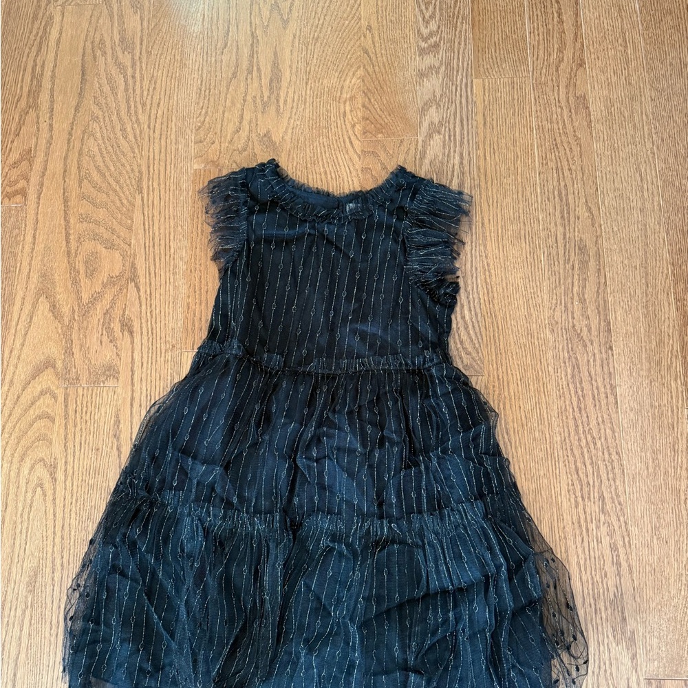 Black Dress with Gold Stripes
